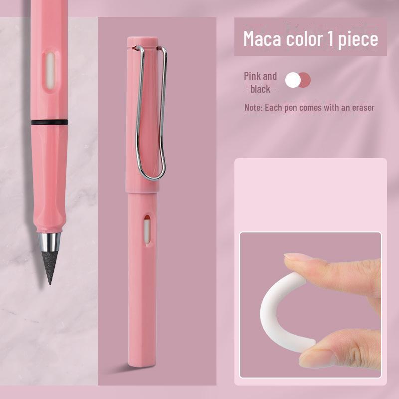 Нетоксичный, не требующий заточки, бесконечный по стиранию, стираемый и долговечный ученический карандаш.