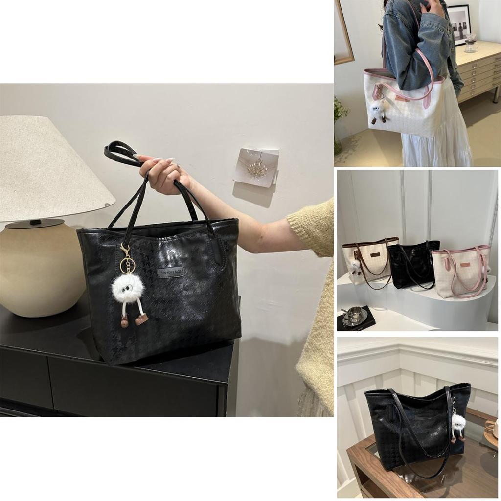 Trendy Oversized Tote Bag Women's 2024 Spring Street Style Shoulder Bag Student Commuter Bag