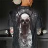 Vintage T Shirt For Men Summer Horror UndeadSkulls Pattern Printed Short Sleeve Oversized T-shirt Loose Men Clothing s-5XL