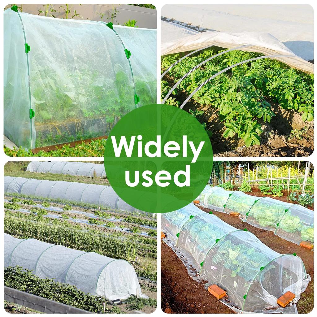 15/30 шт. Набор обручей для теплицы, многоразовый, гибкий, из стекловолокна, набор для выращивания с защитной сеткой, садовый туннель для растений, арочный кронштейн для сарая