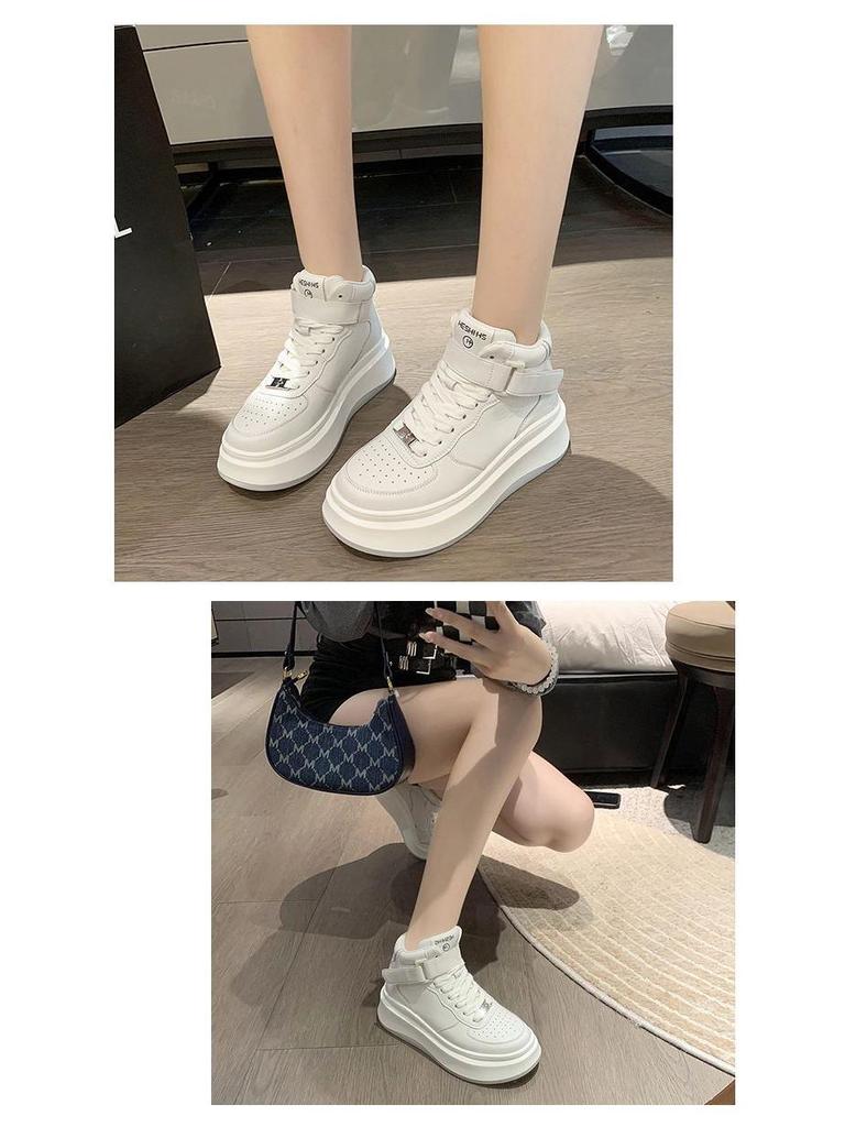 Женские модные осенне-зимние кроссовки с высоким верхом - Повседневная спортивная обувь на толстой подошве