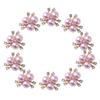 Charm Crystal Button Pink Pearl Embellishment 10x Flatback Flower Rhinestone