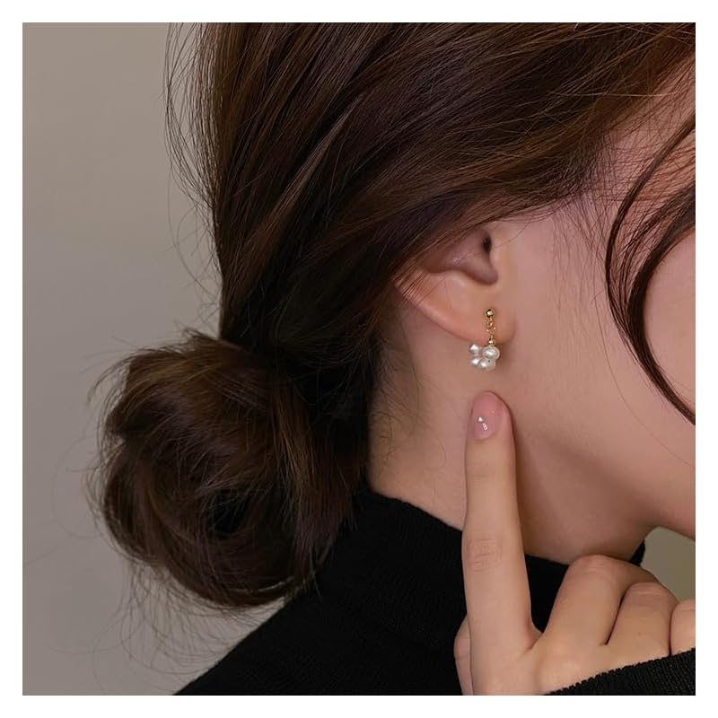 AREUM pearl earrings ladies Popularity Looks expensive Elegant Affordable price both ears 2 pieces beautiful present woman wedding invited party dress