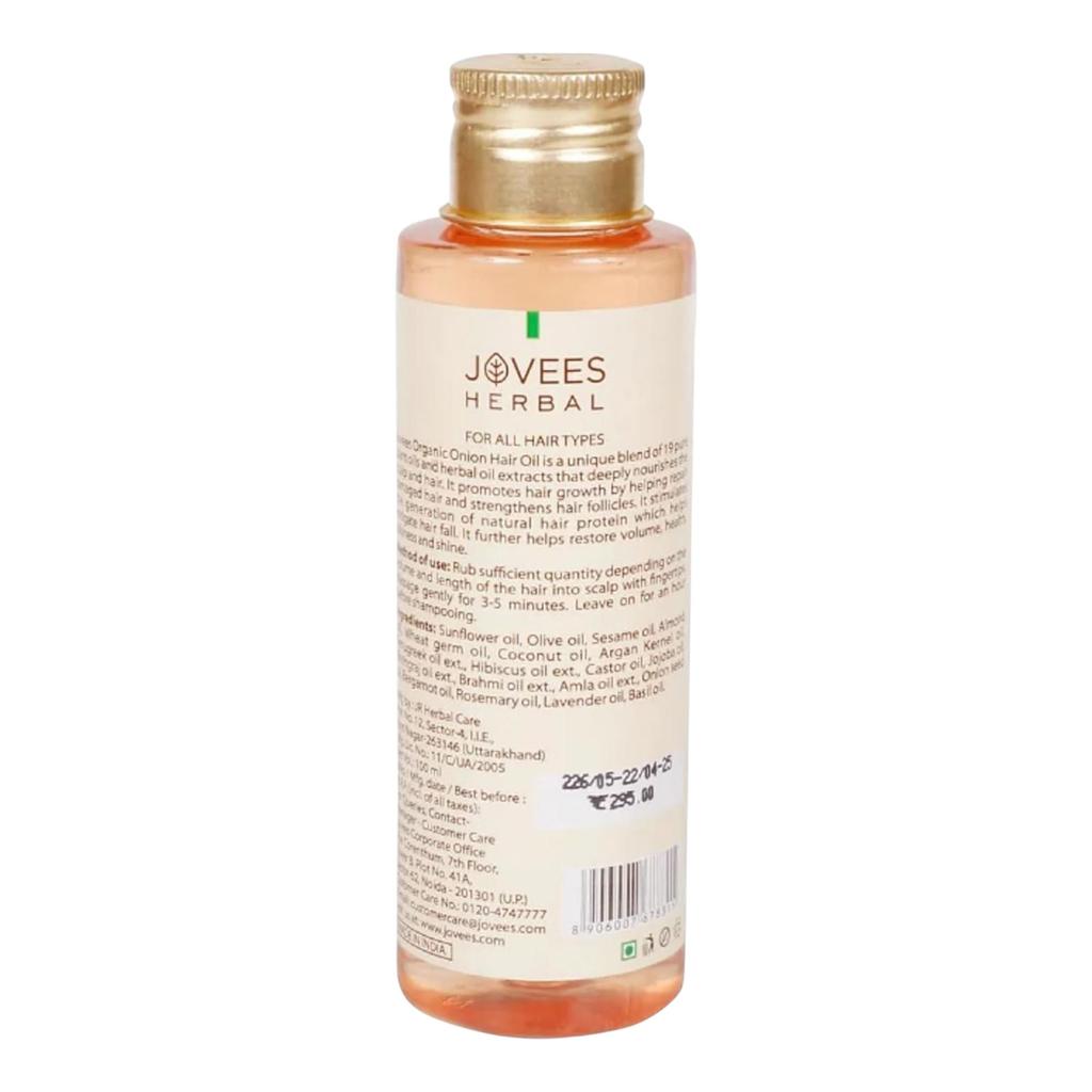 Jovees Травяное Органическое Луковое Масло для Волос 100 мл Упаковка Контроль Выпадения Волос Рост Волос Питательное Масло