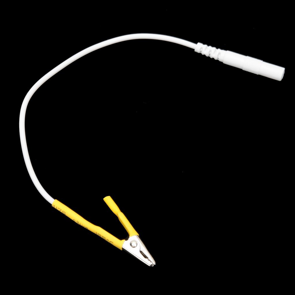 20pcs / bag Clip Electrode Lead Wires Cable for TENS Unit Physiotherapy Machine Yellow
