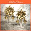 Vintage Boho Sun Moon Star Drop Earrings With Stainless Steel Posts For Women