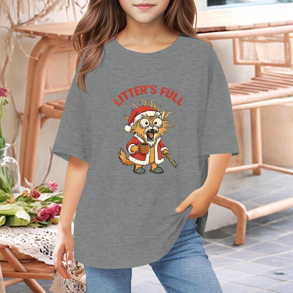 Toddler Girl Boy T-Shirts Kids Top Boys And Girls Printed Short Sleeved T-shirt 1-12Y