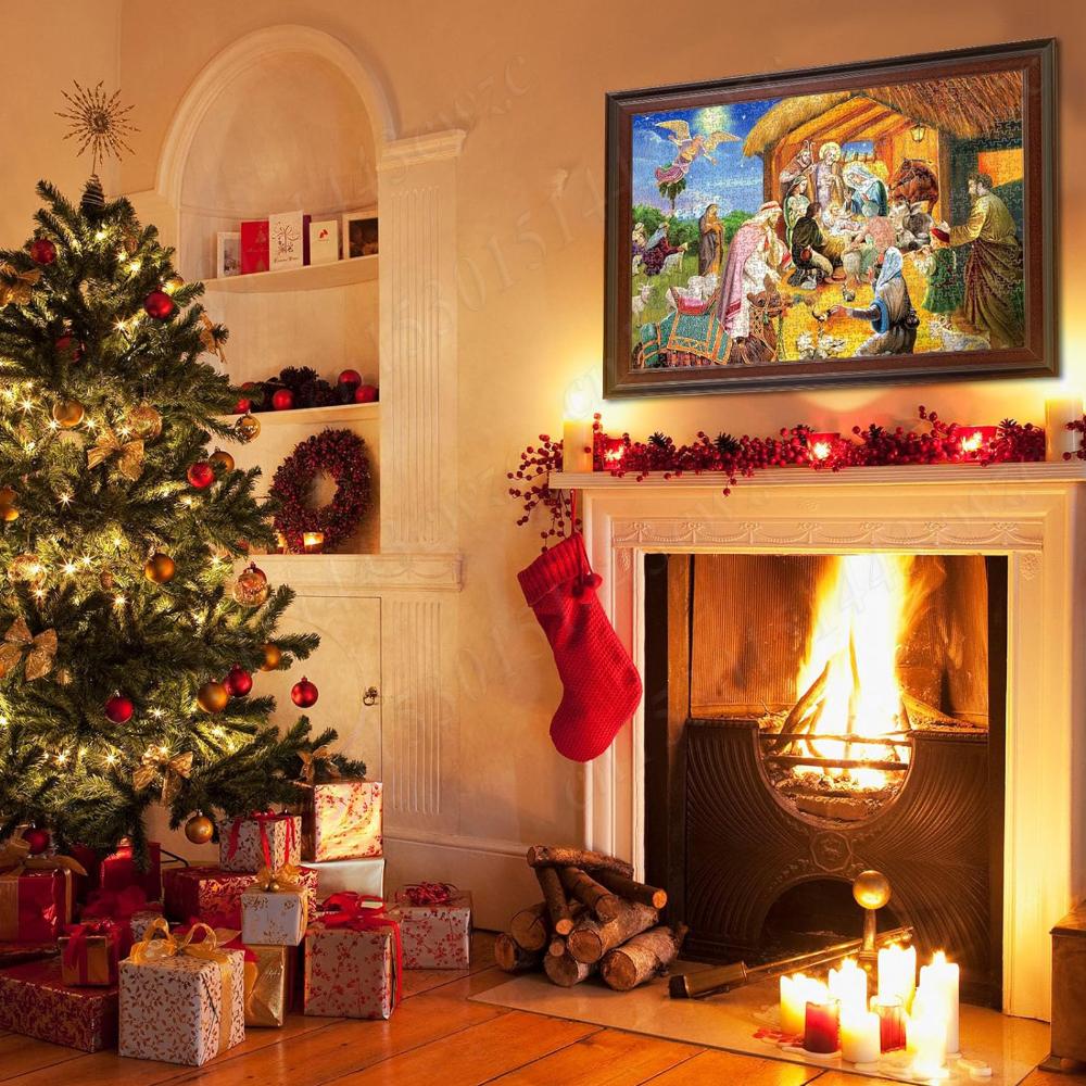 Nativity Jigsaw Puzzles Advent Calendar 1008 Pieces Jesus Birth Puzzles Countdown Calendars Gifts Box For Christian Home Decor