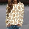 Women's Fashion Casual Long Sleeve Printed Round Neck Sweatshirt Top