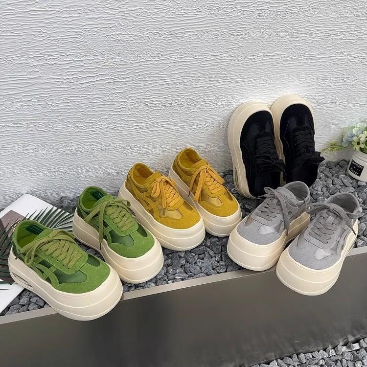 7Cm Thick-soled Muffin Casual Shoes Women's 2025 Spring and Summer New German Training Shoes Versatile Comfortable Height-increasing Sports Shoes