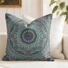 Mandala Bohemian Ethnic Cushion Cover Natural Linen Double Sided Print  Throw Pillow Case for Sofa Couch Home Decor