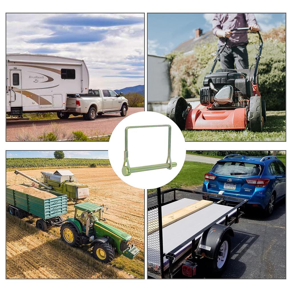 Pack of 10 Gold Trailer P – 2-3/4" x 1/4" (L x W) – Featuring PTO P, Lock P, Trailer Hitch P, and Shaft Locking Coupler P for Farm Trailers,