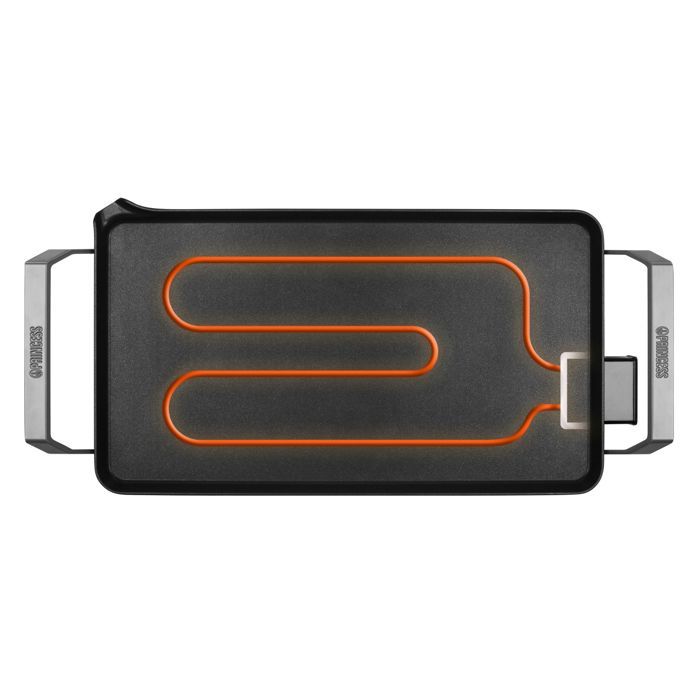 Plancha électrique Table Chef Premium XL Princess 103110 – Surface de cuisson 46 x 26 cm – Pour 4 à 6 personnes – Thermostat réglabl