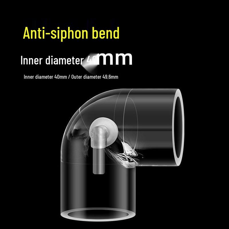 Прозрачные коленчатые фитинги с защитой от сифона для аквариумов - Водонепроницаемые, с защитой от обратного тока и всасывания