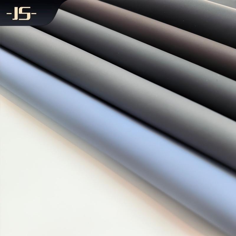 Stretch Fabric Base PU Leather Plain Weave 0.5mm for Luggage and Photo Album Packaging