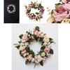 Beautiful Artificial Peony Rose Flower Garland Wreath For Charming Home Decor