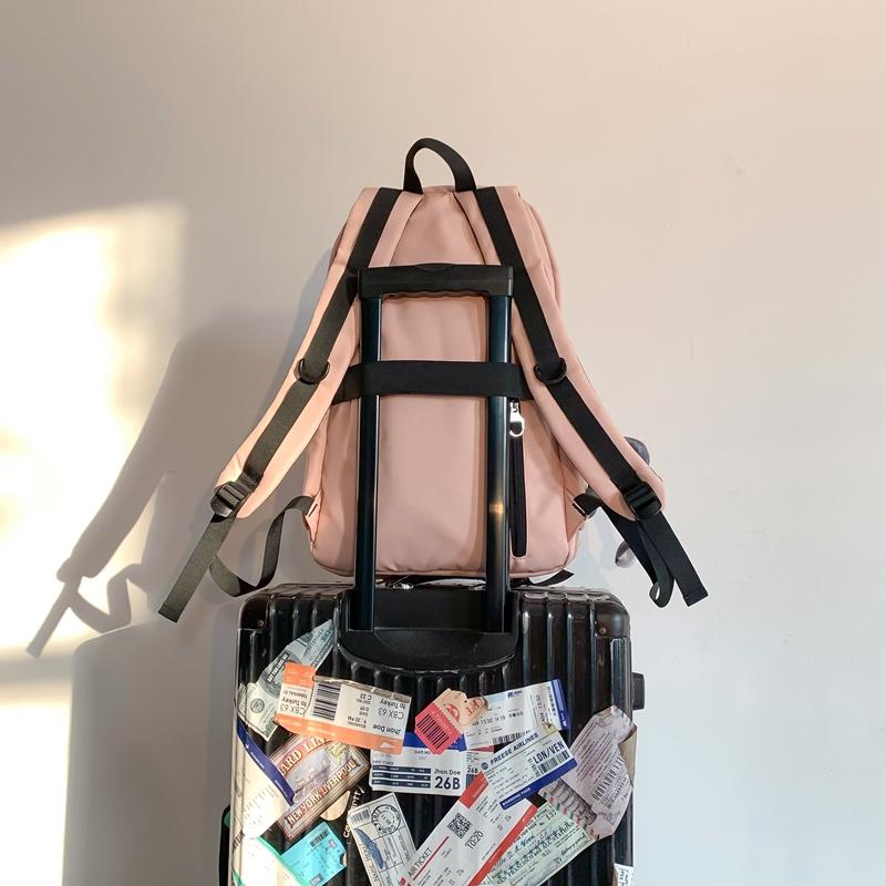 Студенческий школьный рюкзак, однотонный рюкзак большой емкости, рюкзак для старшей средней школы на открытом воздухе