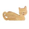 Cat Shape Wooden Pen Holder Cute Shape Desktop Crayon Stand Home Desk Decor