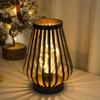 Metal Cage Candle Holder Lantern LED Battery Powered Table Lamp with LED Edsion Style Bulb for Wedding Party Home Decor