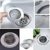 Home Bathroom Kitchen Sink Drain Strainer Stainless Steel Mesh Hole Filter