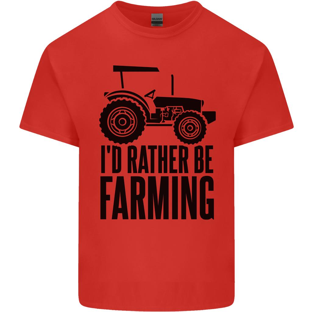 Id Rather Be Farming Farmer Tractor Unisexs Light Cotton TShirt