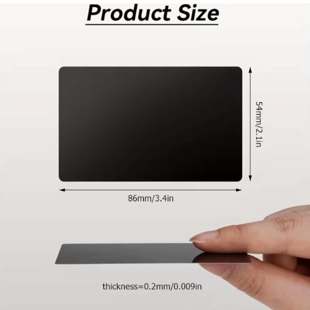 300 pcs/set 0.2mm Thickness Aluminium Business Card CNC Laser Engraving Machine