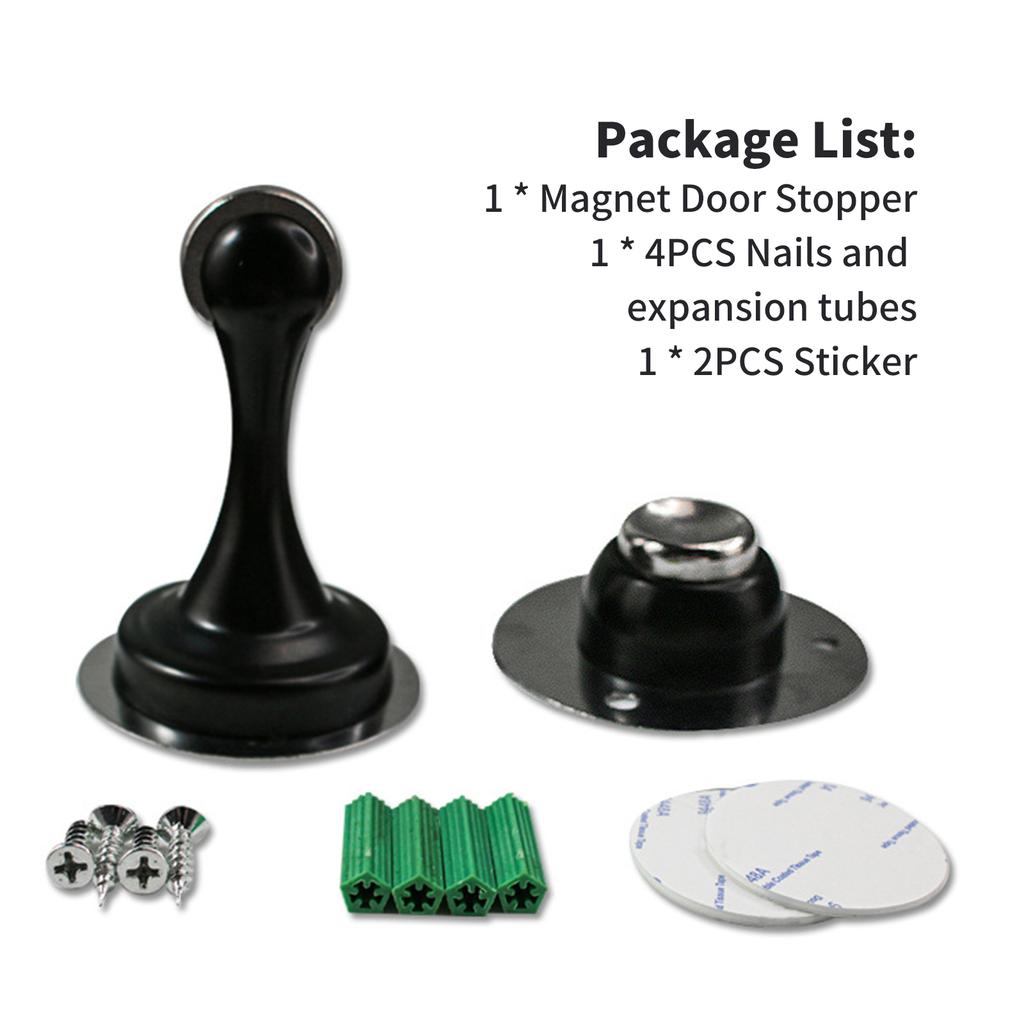 Магнитный дверной стопор Напольное крепление Сверление и самоклеящийся дверной стопор для защиты стен Защитная пленка для стен