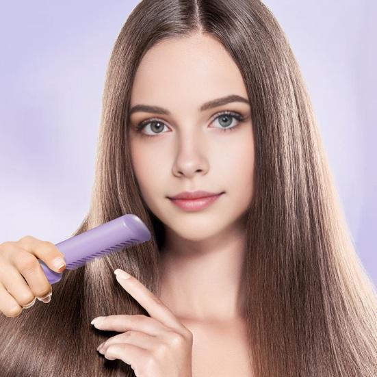 Щетка-выпрямитель для волос, 3 температуры, быстрый нагрев, аккумуляторная беспроводная отрицательные ионы, тип C, горячая щетка, электрическая расческа для вьющихся волос
