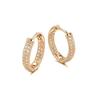 18k Rose Gold Plated Latest Fancy Stylish Copper Zircon Bali Earrings for Women and Girls