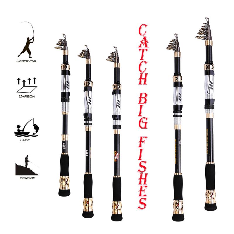Fishing Rod 1.8m-3.0m,Lightweight Carbon Fiber Rod,Ceramic Guide Ring Not Hurt The Line,Durable Rod