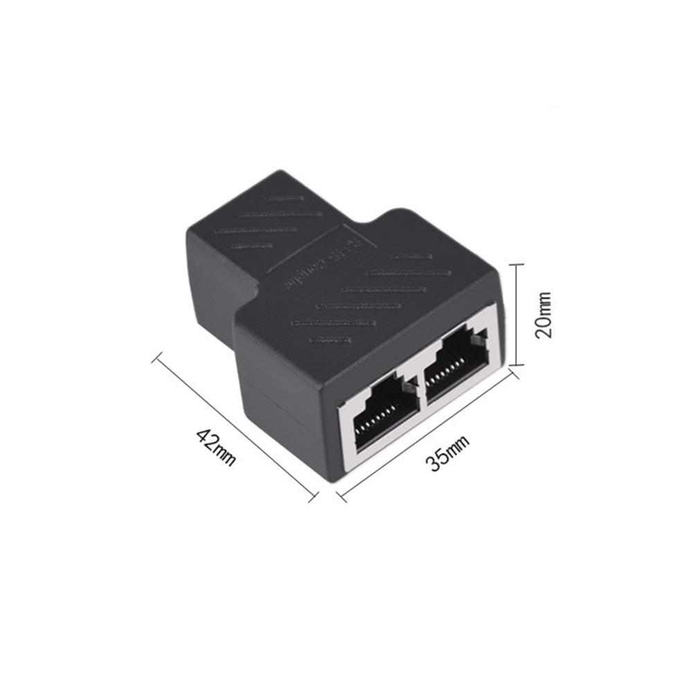 1 To 2 adapter For Ethernet Cable Splitter Rj45 8P8C PC Version Simultaneous Internet Access IPTV Broadband Three Way Connect