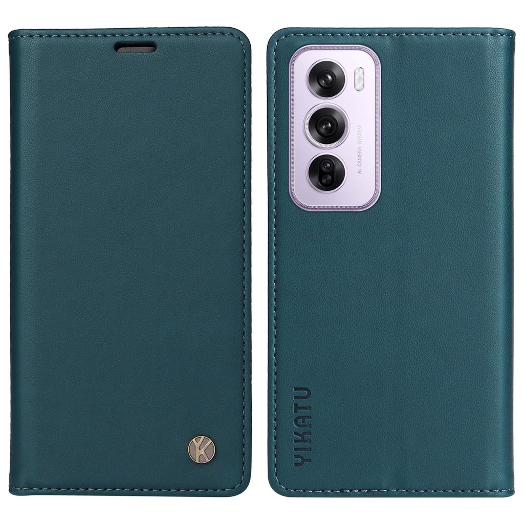 YIKATU YK-001 For Oppo Reno12 Pro 5G (China)/(Global) Case Leather Magnetic Auto-Absorbed Phone Cover