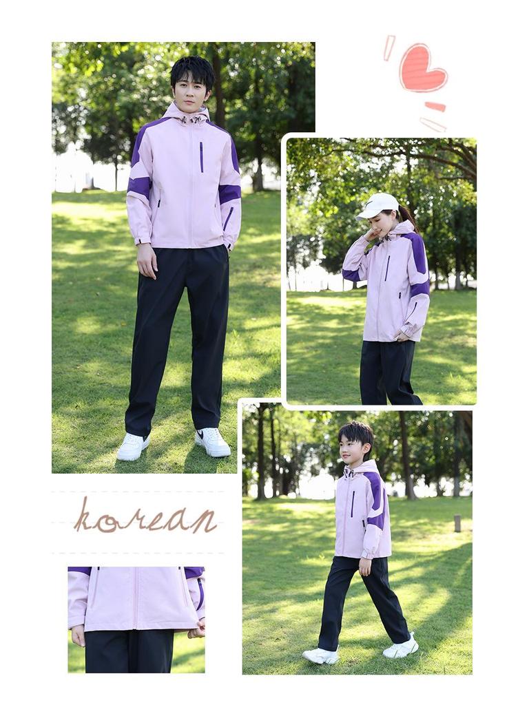 Unisex Parent-Child Windproof & Waterproof Windbreaker - Versatile Softshell Jacket for Spring/Autumn, Ideal for Couples and Kids.