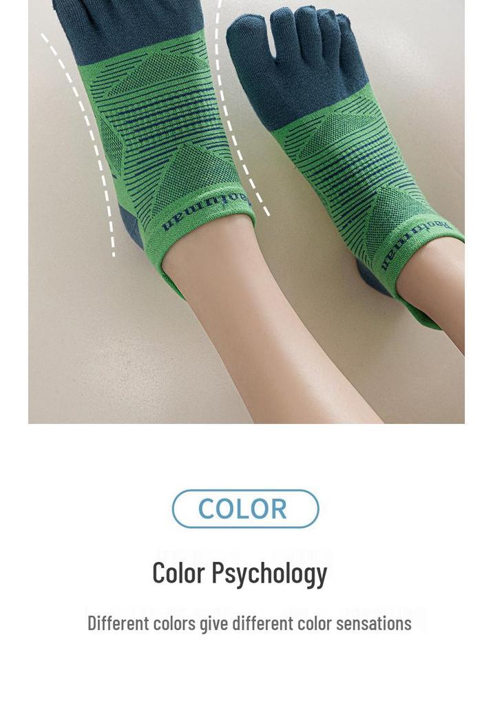 Унисекс пятипалые носки для бега Coolmax Lycra с защитой от запаха