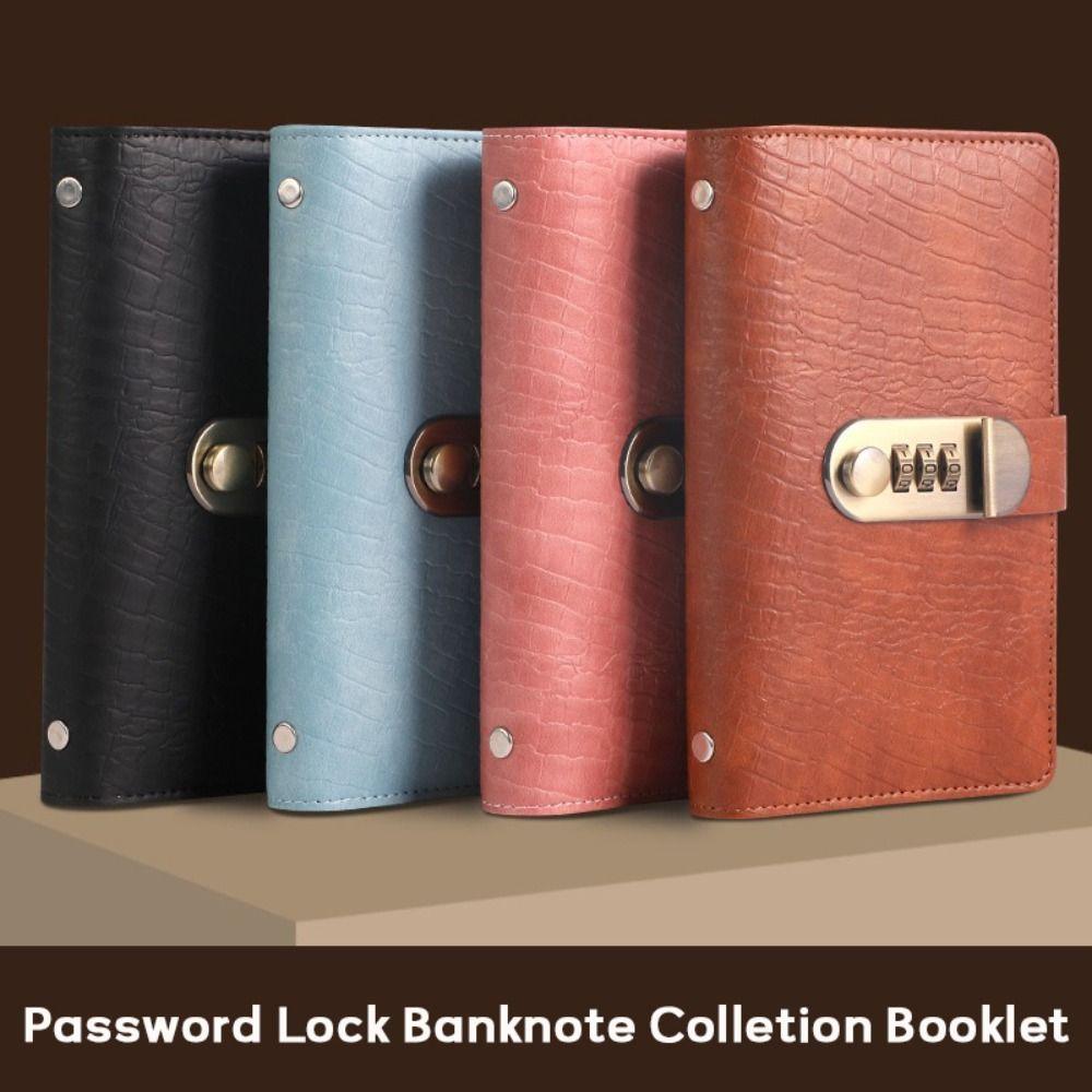 Водонепроницаемый блокнот для экономии денег из ПУ кожи, книга для бюджета и сбережений, толстый буклет для коллекции банкнот