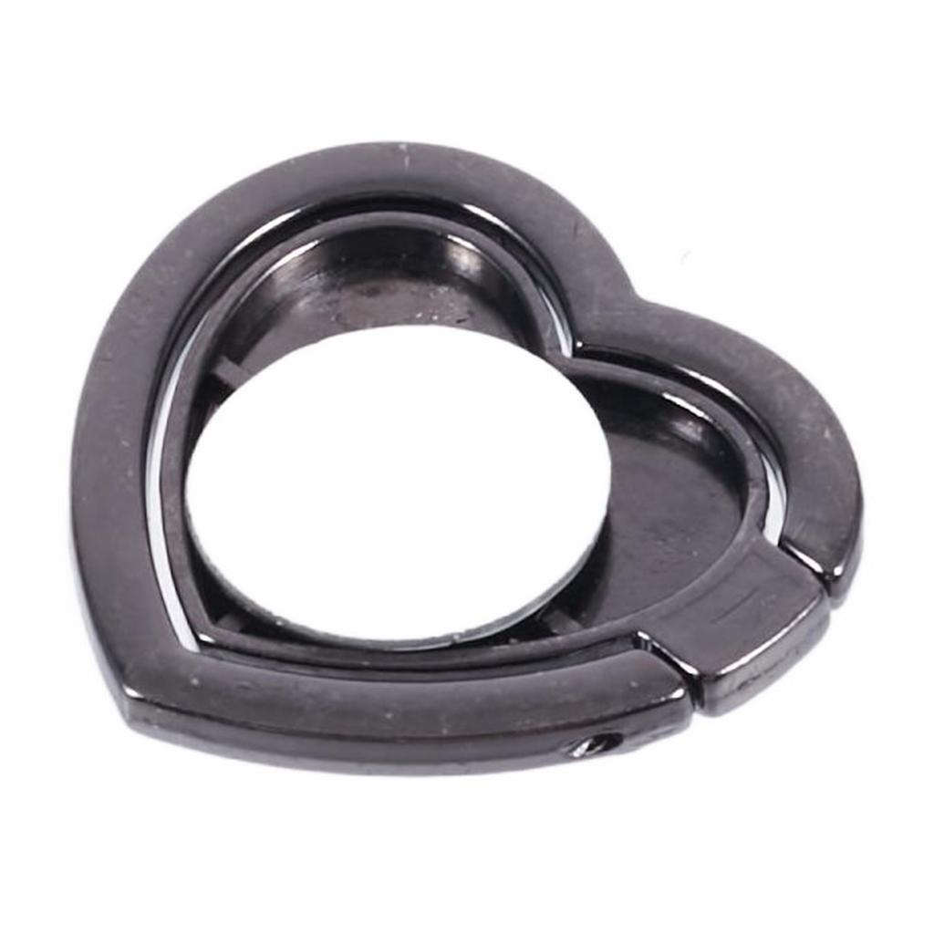 Heart Shaped Phone Kickstand Rhinestone Decor Metal Phone Finger Ring Grip