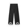 Spring New Design Sense Retro Short V-neck Embroidered Vest High Waist Wide Leg Casual Embroidered Trousers