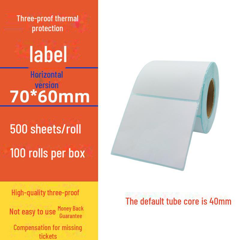 Spot Three-Proof Self-Adhesive Thermal Label Paper for Barcode Printing (100x100mm)