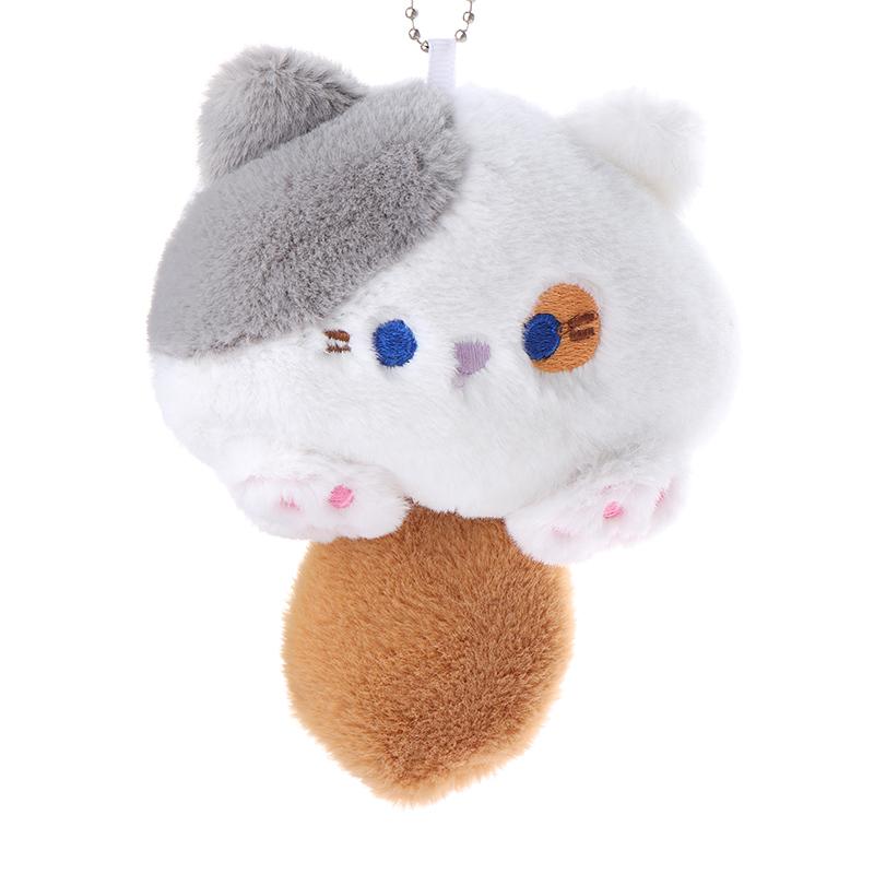 Креативная подвеска в виде книжной сумки, милый пищащий маленький кот, брелок для ключей в виде плюшевого кота, брелок в виде мультяшного кота с мягким хвостом, кукла-мультяшка