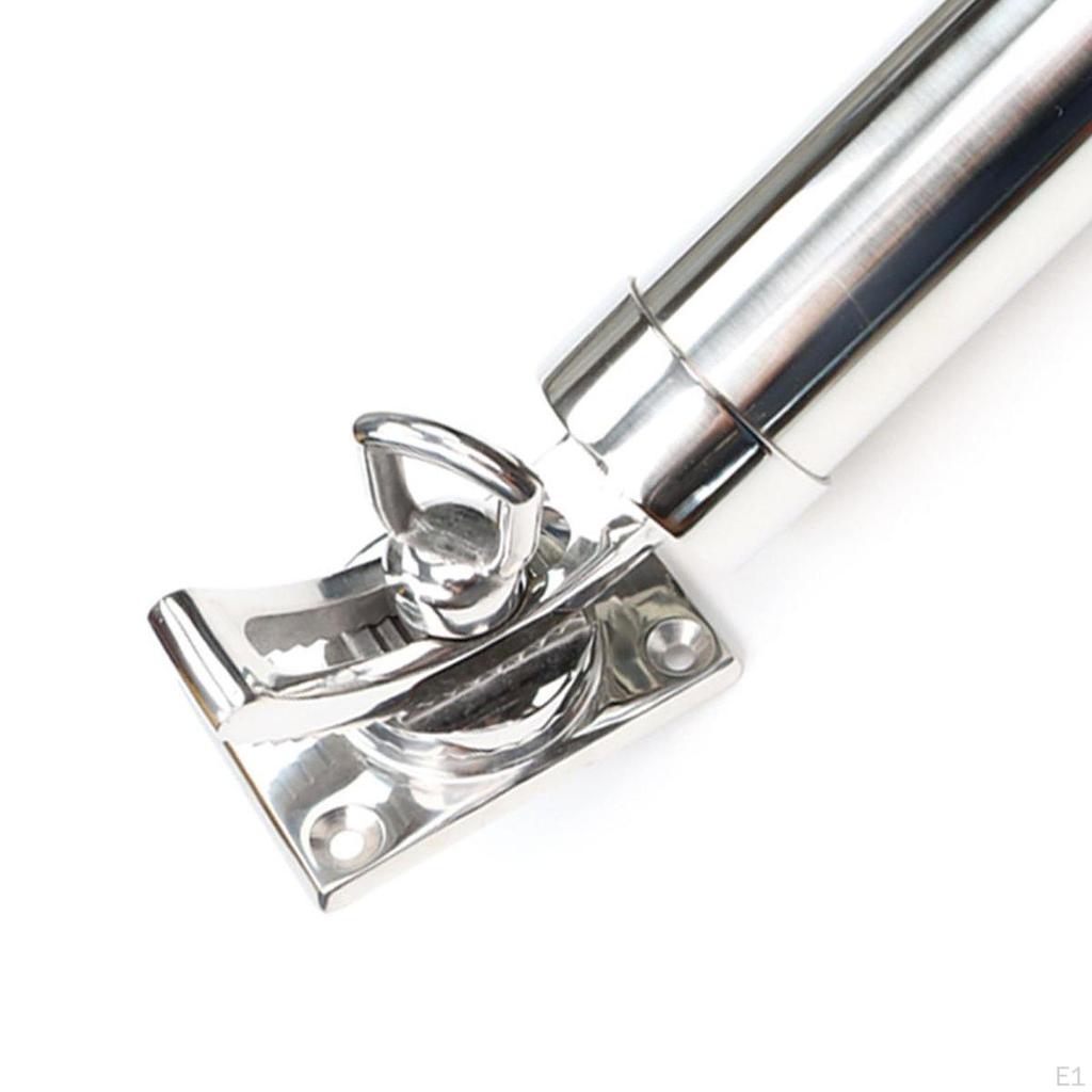 Держатель для удочки, крепление на палубе, зеркально полированное прямоугольное основание, прочная стойка для