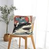 Ukiyo-E Art Japanese Cat Riding Pillowcases Retro Trendy Pillow Case For Living Room Bed Chair Comfy Pillow Cover