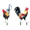 1PCS Rooster Yard Decor Weatherproof Chicken Fence Sculpture Garden Decorations Acrylic for Garden Patio Backyard Decoration