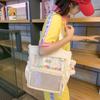 Women's Shoulder Bag Student Crossbody Bag Transparent Classes Tote Bag