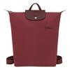 Longchamp Logo Design Zipper Nylon Backpack Unisex Backpack Pomegranate-Red 10284919P98