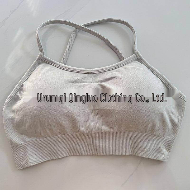 DFYNE Бесшовный нейлон-спандекс спортивный бюстгальтер с перекрещенной спинкой для женщин