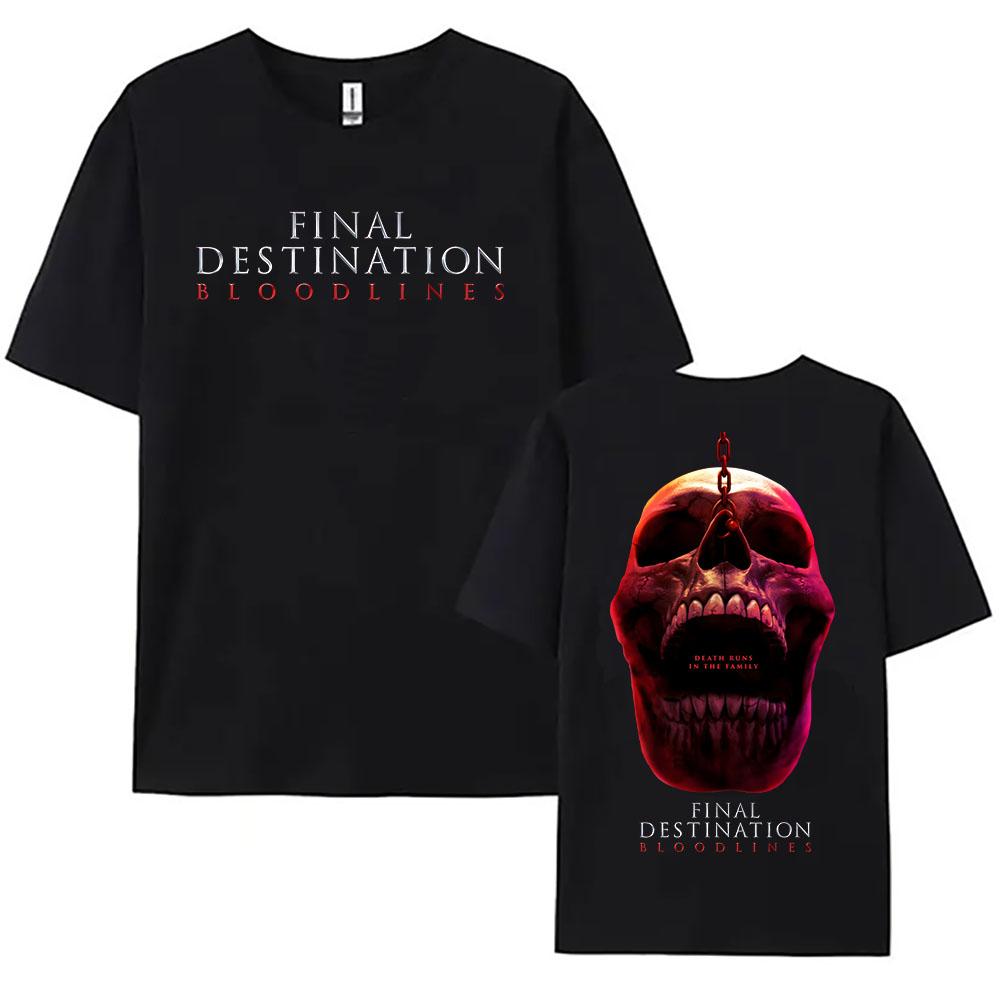 Футболка Final Destination Bloodlines с принтом из фильмов ужасов Сверхъестественное, хлопковая, с коротким рукавом, с круглым вырезом, женские футболки