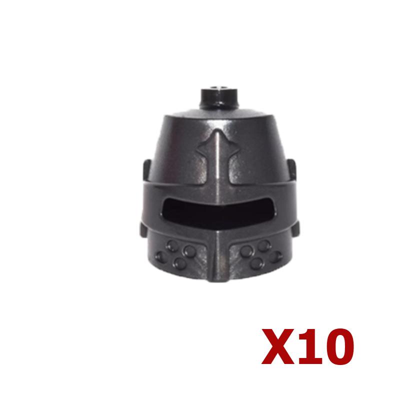 Конструктор MOC Средневековый Рыцарь Римский Солдат Аксессуар Шлем Головной убор Огненное Перо Щит Черный Орел Королевский плащ Кирпичная Игрушка