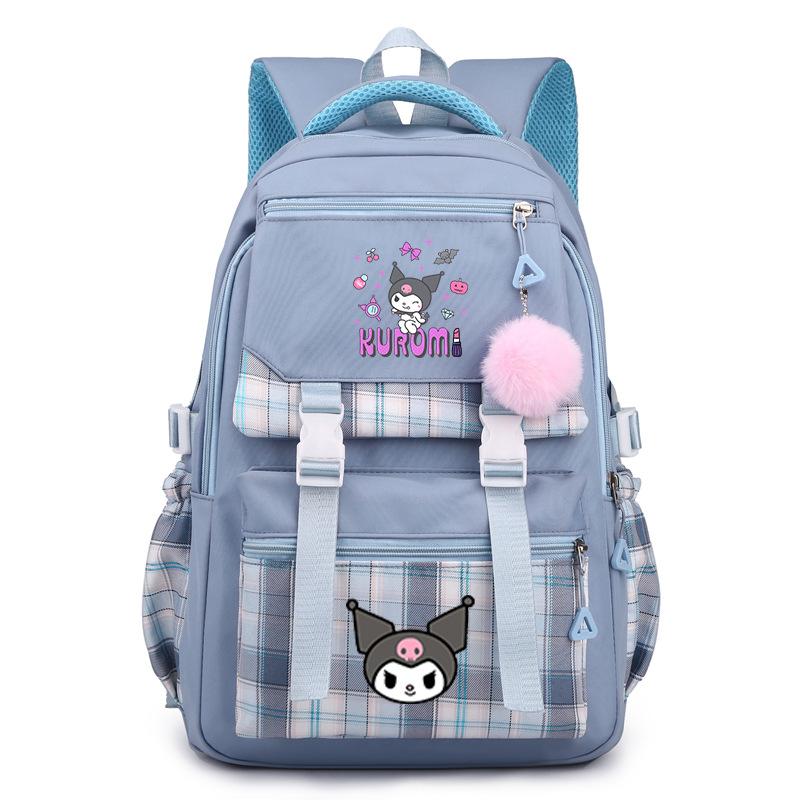 Cartoon Pattern College Style Backpack Large Capacity Junior High School High School Student Cute Style Schoolbag