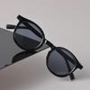 Fashion Sunglasses Women Men Round Mirror Lens Brand Designer Black Sun Glasses Trendy Eyewear Unisex Sexy Classic