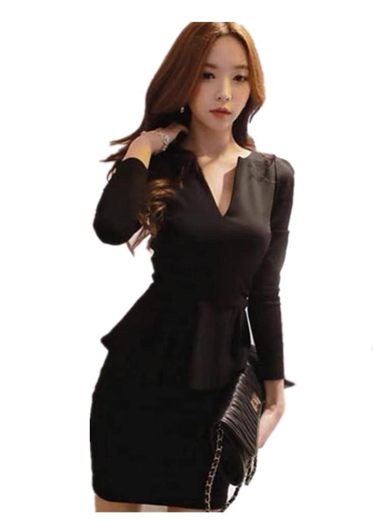 Mimomomm Stylish Office Lady Extra Suitable for Large Long Office Clothes Dress, Large, Women's Dressing, Size, Cosplay, Commuting, Sleeve, Costume,